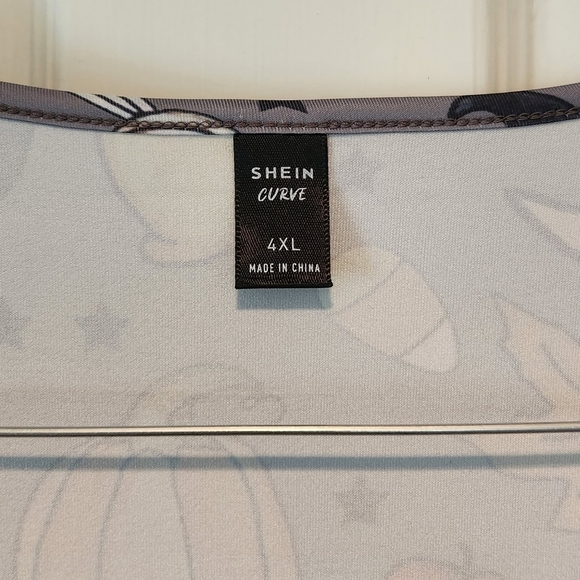 Halloween Open Front Long Cardigan Jacket (20 US) 4XL Gray, Black, White, Orange - Picture 4 of 8